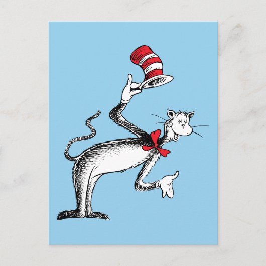 Carte Postale Le Chat Chapeauté S'incline (Devant)