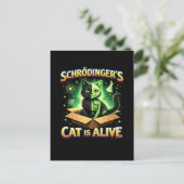 Carte Postale Le Chat Curieux de Schrödinger (Debout devant)