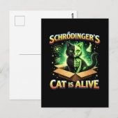 Carte Postale Le Chat Curieux de Schrödinger (Devant / Derrière)