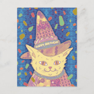Carte Postale Le Chat d'anniversaire