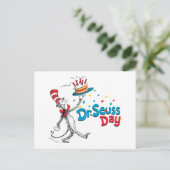 Carte Postale Le chat dans le Casquette | Dr Seuss Day (Debout devant)