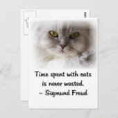 Carte Postale Le chat de Freud (Devant / Derrière)