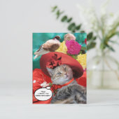 CARTE POSTALE LE CHAT DE LA PRINCESSE TATUS WITH RED A ET DOVE (Debout devant)