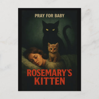 Carte Postale Le Chat de Rosemary – Parodie de Chat d'Horreur Vi