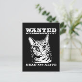 Carte Postale Le chat de Schrodinger voulait mort ou vivant (Debout devant)
