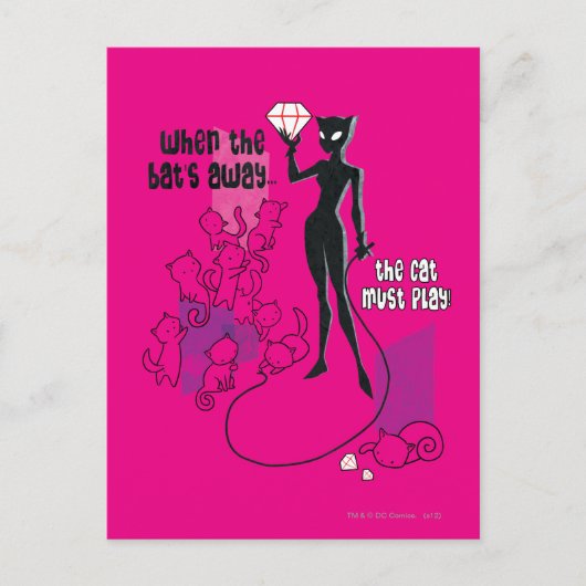 Carte Postale Le chat doit jouer (Devant)