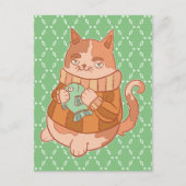 Carte Postale Le chat et le poisson (Devant)