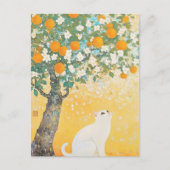 Carte Postale Le chat et l'oranger (Devant)