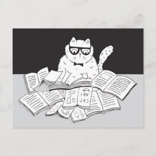 Carte Postale Le Chat Nerd