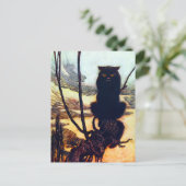 Carte Postale Le chat noir (Debout devant)