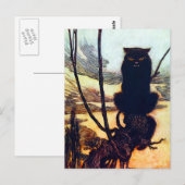 Carte Postale Le chat noir (Devant / Derrière)
