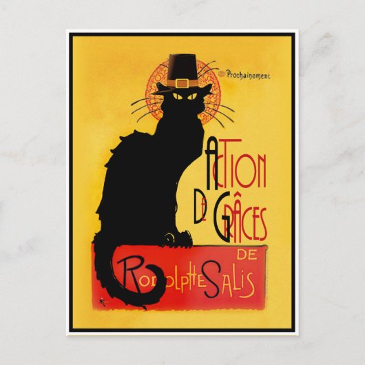 Carte Postale Le Chat Noir - Action de grâce (Devant)