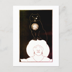 Carte Postale Le chat noir, Aubrey Beardsley