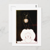 Carte Postale Le chat noir, Aubrey Beardsley (Devant / Derrière)