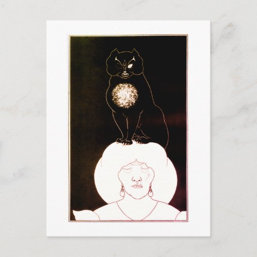 Carte Postale Le chat noir, Aubrey Beardsley (Devant)