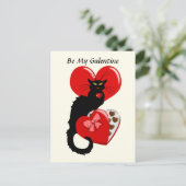 Carte Postale Le Chat Noir Heart Candy Saint-Valentin (Debout devant)