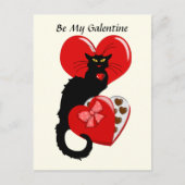 Carte Postale Le Chat Noir Heart Candy Saint-Valentin (Devant)