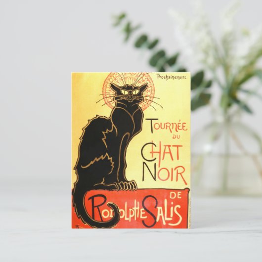 Carte Postale Le Chat Noir, panneau original (Debout devant)