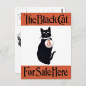 Carte Postale Le chat noir - Poster vintage (Devant / Derrière)