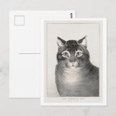 Carte Postale Le Chat Préféré (1838–48) Lithographie (Devant / Derrière)