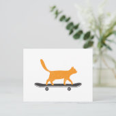 Carte Postale Le chat Skateboard (Debout devant)