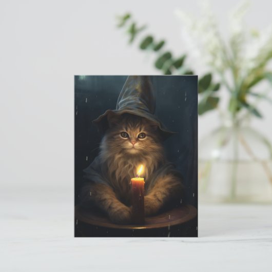 Carte Postale Le chat sorcier (Debout devant)