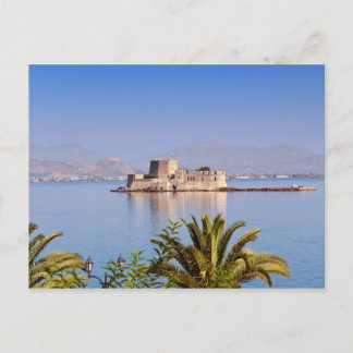 Carte Postale Le château de Bourtzi dans la baie de Nauplie Grèc