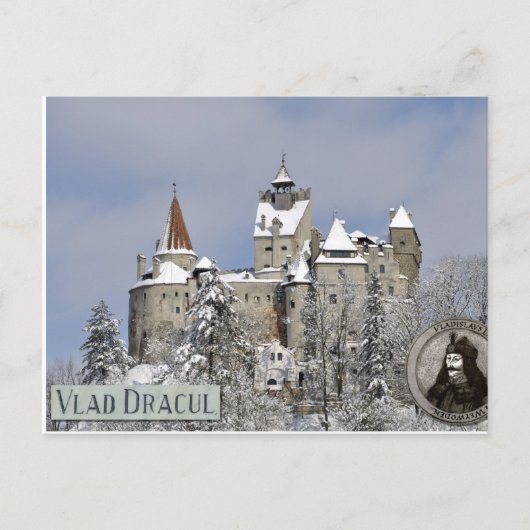 Carte Postale Le château de Dracula, hiver (Devant)