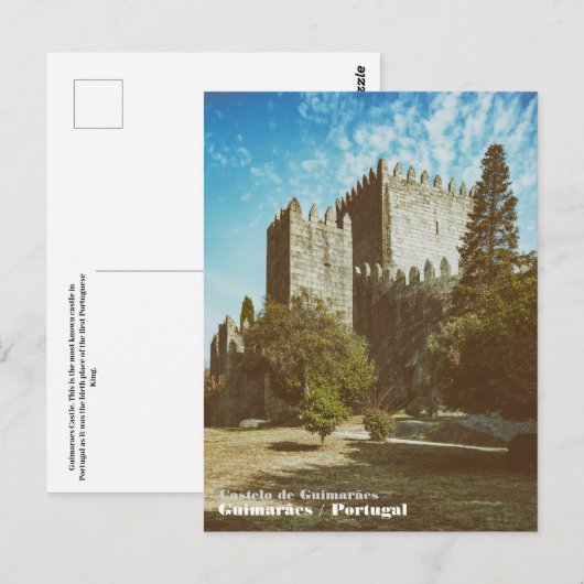 Carte Postale Le château de Guimaraes. (Devant / Derrière)