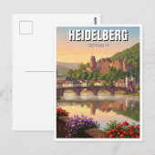 Carte Postale Le Château de Heidelberg Allemagne Voyage (Devant / Derrière)