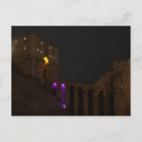 Le château de la citadelle d'Alep la nuit - Syrie
