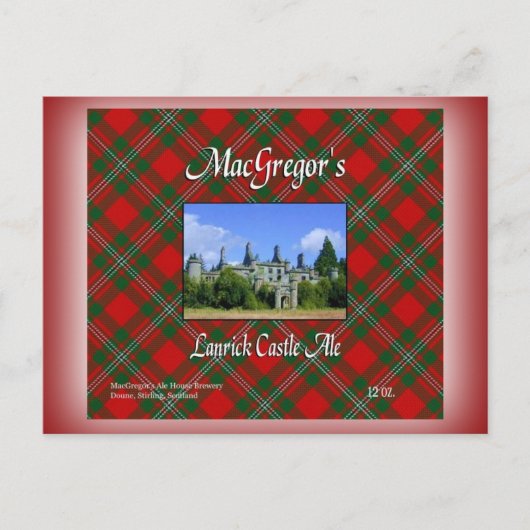Carte Postale Le château de Lanrick Ale de MacGregor (Devant)