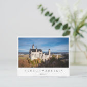 Carte Postale Le château de Neuschwanstein en Allemagne (Debout devant)