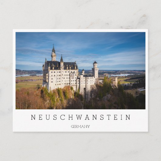 Carte Postale Le château de Neuschwanstein en Allemagne (Devant)