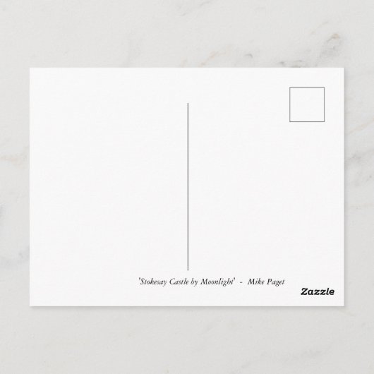 Carte Postale Le château de Stokesay au clair de lune (Dos)