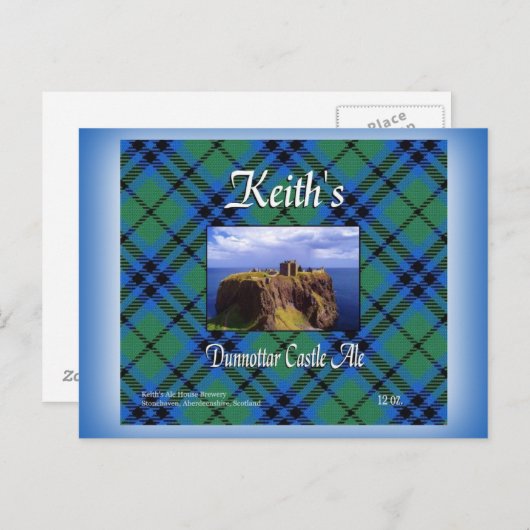 Carte Postale Le château Dunnottar de Keith (Devant / Derrière)