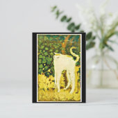 Carte Postale Le chaton blanc (Debout devant)