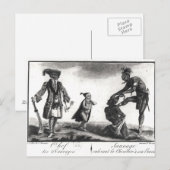 Carte Postale Le chef des Savages à l'échelle de son ennemi (Devant / Derrière)