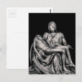 Carte Postale Le chef-d'oeuvre de Michel-Ange La Pieta Sculpture (Devant / Derrière)