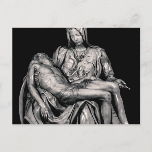 Carte Postale Le chef-d'oeuvre de Michel-Ange La Pieta Sculpture (Devant)