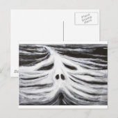 Carte Postale Le chef du Léviathan (surréalisme noir et blanc) (Devant / Derrière)