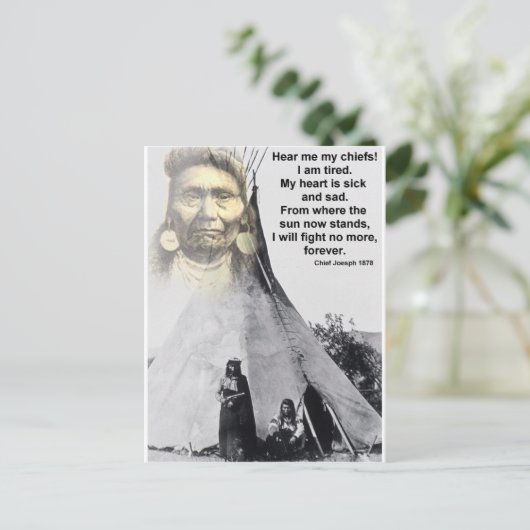 Carte Postale Le chef Joseph m'entends (Debout devant)