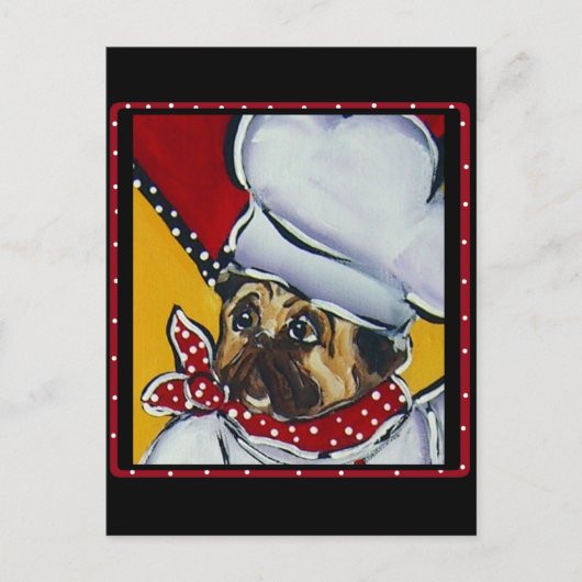 Carte Postale Le Chef Pug (Devant)