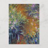 Carte Postale Le chemin à travers les iris par Claude Monet (Devant)