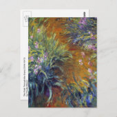 Carte Postale Le chemin à travers les Irises par Claude Monet (Devant / Derrière)