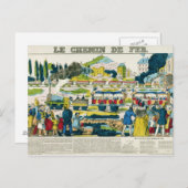 Carte Postale Le chemin de fer (Devant / Derrière)