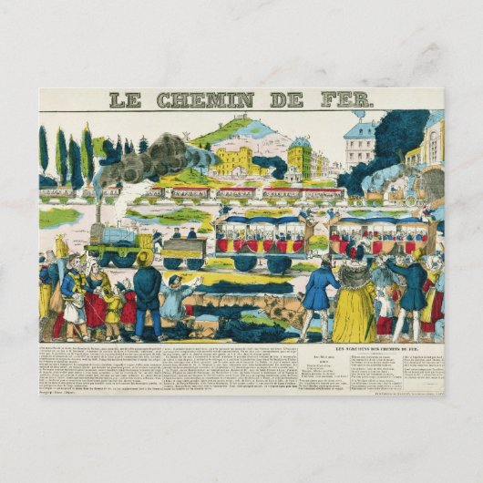 Carte Postale Le chemin de fer (Devant)