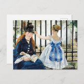 Carte Postale Le Chemin de fer, célèbre peinture Edouard Manet (Devant / Derrière)