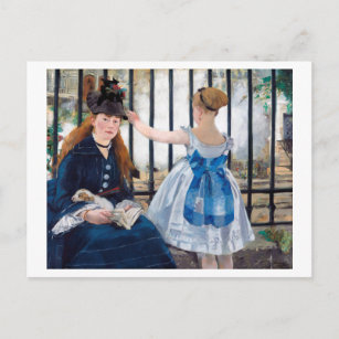 Carte Postale Le Chemin de fer, Edouard Manet