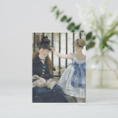 Carte Postale Le Chemin de fer - Manet Impressionniste Peinture (Debout devant)
